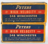 2 Collector Boxes Of Peter's .348 Win Ammunition