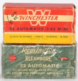 2 Collector Boxes of .32 ACP Ammunition
