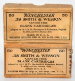 2 Collector Boxes Of Winchester .38 S&W Blanks