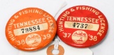 2 Collector Tennessee Hunting Badges