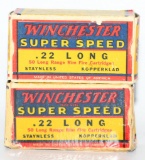 2 Collector Boxes Winchester .22 Long Ammunition