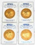 4 Collector Nevada Commemorative Medallion Coins