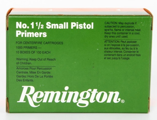 1000 Ct Of Remington # 1 1/2 Small Pistol Primers