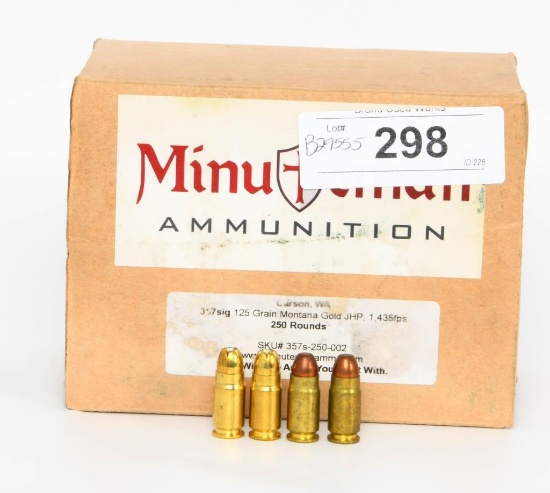 250 rds 357 SIG Montana gold JHP ammunition