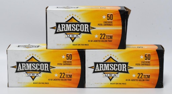 150 Rounds Of Armscor .22 TCM Ammunition