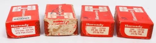 (4) boxes Hornady 100 375 Cal 220 Gr tips
