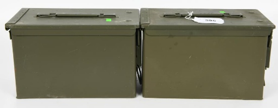 (2) Mil Spec 50 Cal M2A1 Empty Ammo Cans