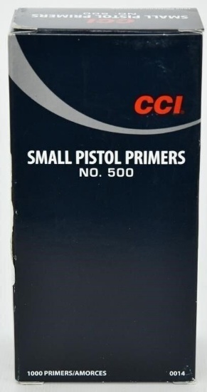 1000 CCI Small Pistol Primers #500