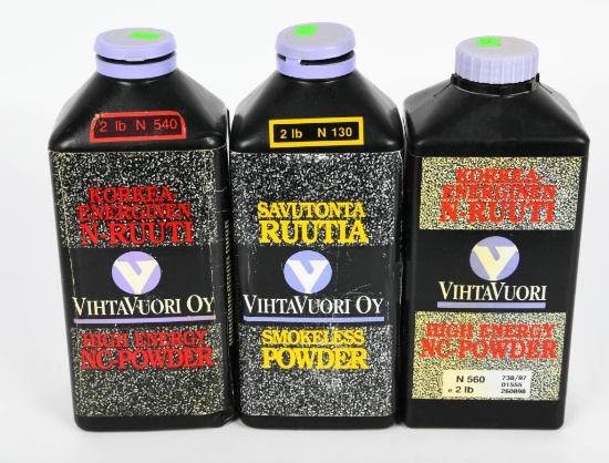 4 Lbs Of Vihtavuori N130, N560, & N540 Gun Powder