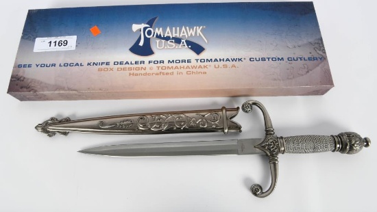 NIB Tomahawk Custom Cutlery Dagger & Scabbard