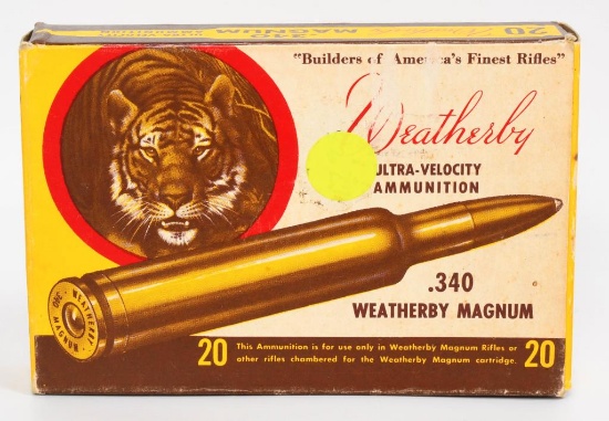 20 Rounds of Weatherby .340 WBY Mag Ammunition
