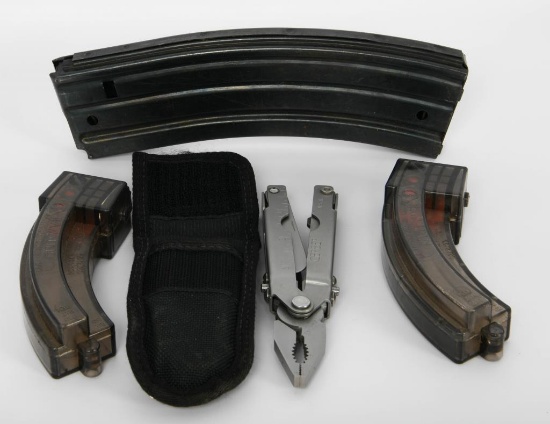 (2) Ramline 10/22 Mags & 7.62x39 mag & Gerber Mult