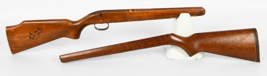 (2) Vintage wood stocks