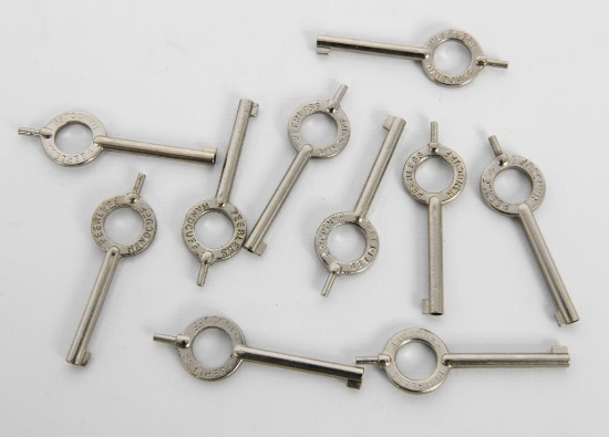 (10) Peerless Standard Handcuff Keys