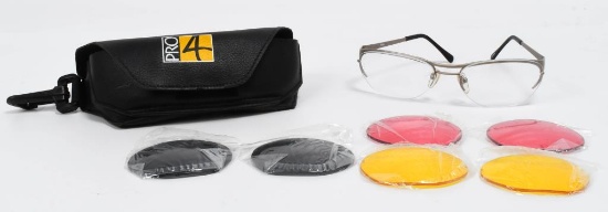 PRO 4 Metal Frame safety Glasses w/changing lens