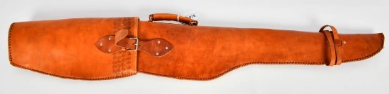 48" Long Leather 2 Piece Rifle Case
