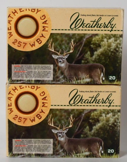 40 Rounds of Weatherby .257 WBY Mag Ammo