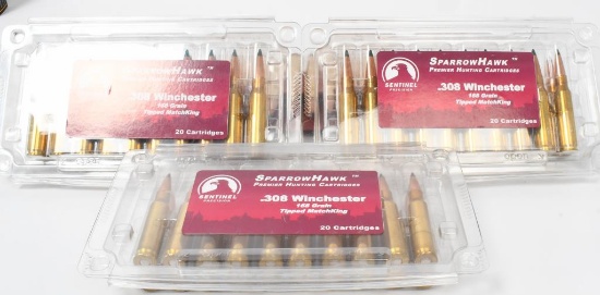 60 Rounds Of Sparrow Hawk .308 Win Ammunition