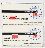 100 Rounds of Winchester 9mm Luger Ammunition