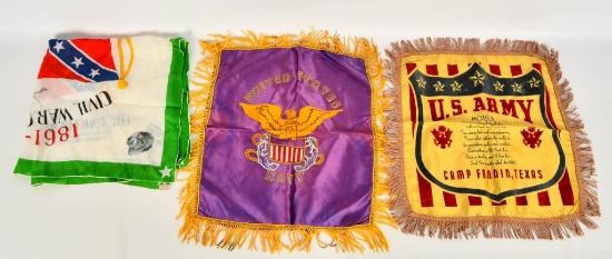 2 Vintage US Army & Navy Mother Pillow Cases