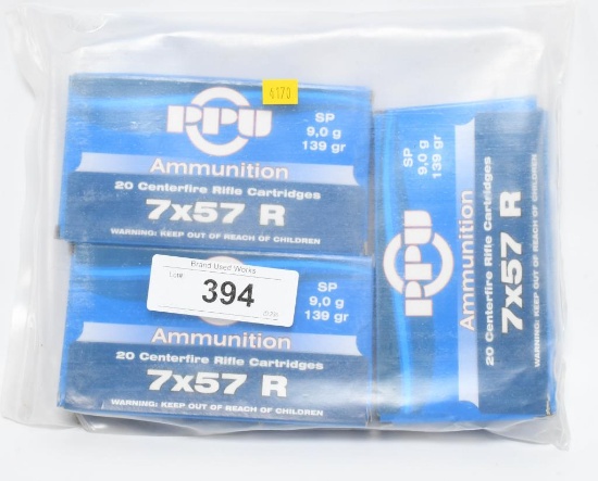 60 Rounds of PPU 7x57R Ammunition