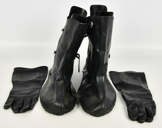 USGI Black AirBoss Defense Rubber Boots sz XLG & G