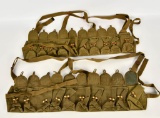 2 Vintage Japanese Canvas Ammo Bandoleers