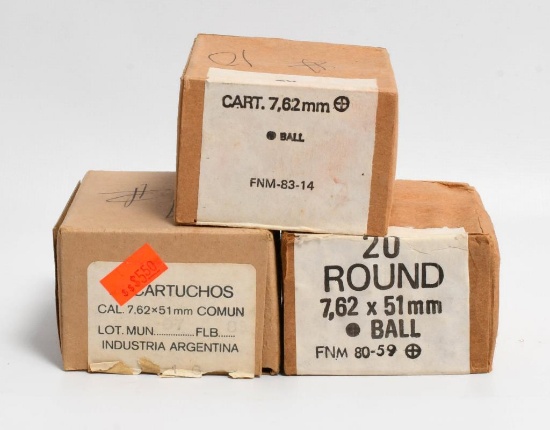 60 Rounds of Nato FNM 80 7.62x51 (.308) Ammo