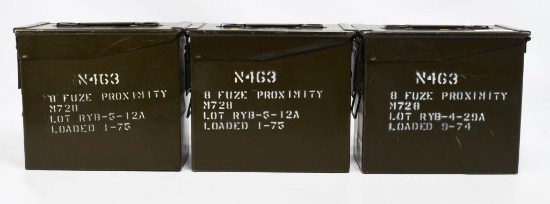 3 Military M728 Metal Ammunition Cans
