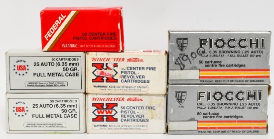 350 Rounds Of .25 ACP Ammunition