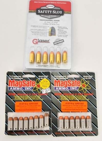 20 Rounds Of Safety Slug .45 ACP Ammunition