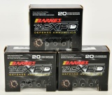 60 Rounds Of Barnes Tac-X PD 9mm+P Luger Ammo