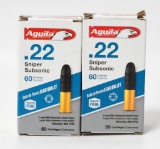 100 Rounds of Aguila .22 LR Sniper Subsonic Ammo