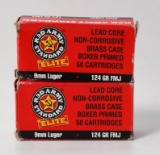 100 Rounds Red Army Standard 9mm Luger Ammo