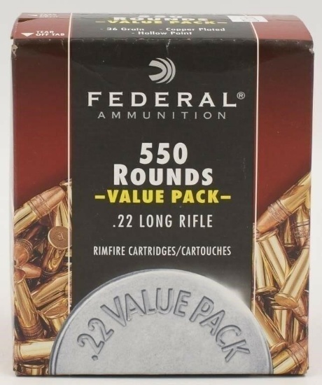 500 Rounds Of Blazer .22 LR Ammunition