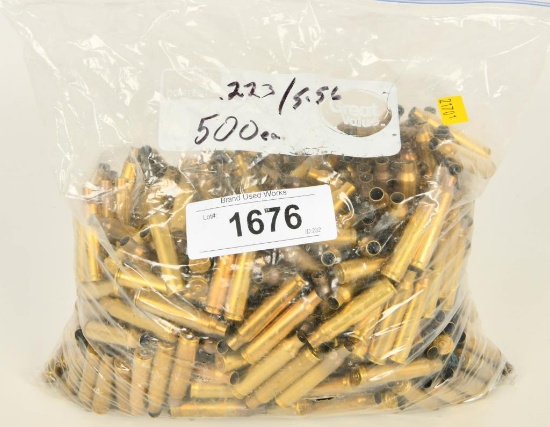500 Count Of Empty .223/5.56 Brass Casings