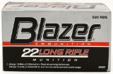 500 Rounds Of Blazer .22 LR Ammunition