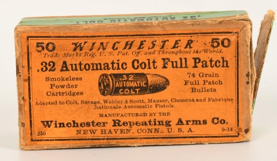 Collector Box of Winchester .32 Automatic Colt