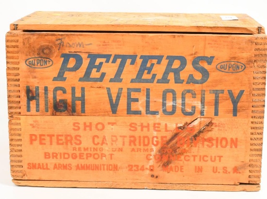 Full 500 Rd Wood Crate Of Peter's 12 Ga Shotshells