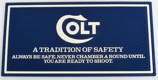 Vintage Colt Blue Rubber Counter Mat