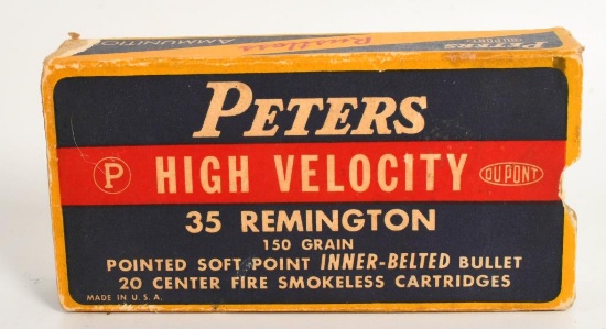 20 Rounds Of Peters .35 Rem HV Ammunition