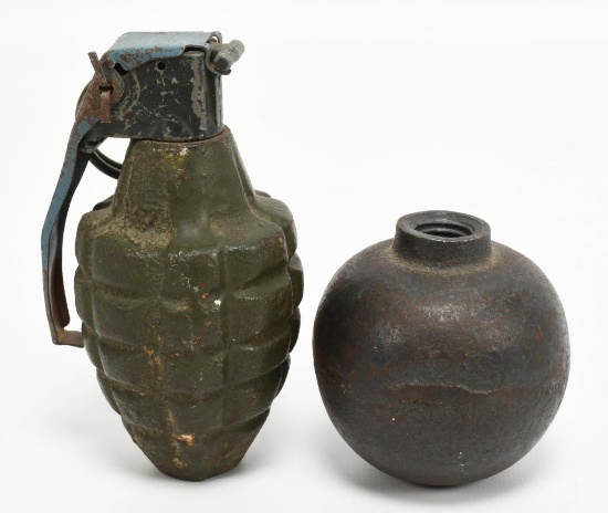 Collector Post WWII Era MK 2 Grenade & M67 Grenade