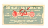 Collector Box Of Remington .25 ACP Ammunition