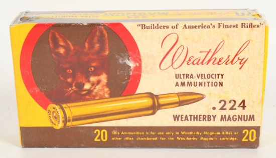 Collector Box Of Weatherby .224 WBY Mag Ammo