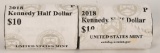 2 Rolls United States Mint Kennedy Half Dollars