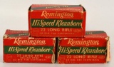 3 Collector Boxes Of Remington .22 LR Ammunition