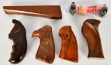 Lot of Various Wood Grips & Scope Ring