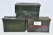 3 Heavy Duty Metal Ammunition Cans