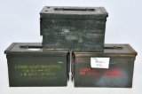 3 Heavy Duty Metal Ammunition Cans