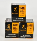 150 Rounds Of Browning 9mm Luger Ammunition